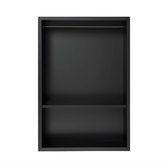 Douchenis - Niche encastrée - Pour paroi de salle de bain - Niche murale 2 couches avec éclairage LED - Élégant et fonctionnel - Format extérieur 33,3*48,5*10 cm