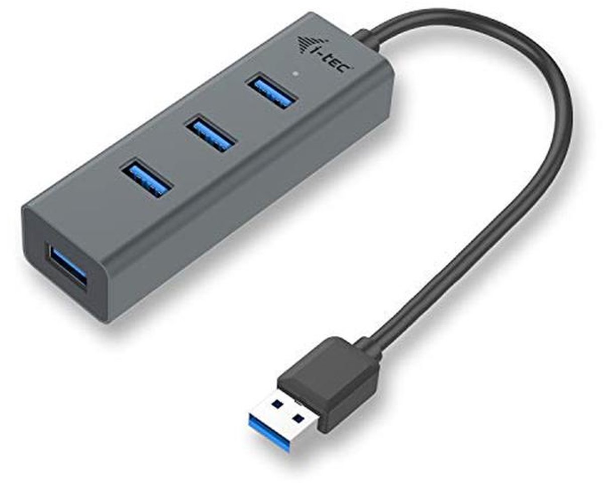 4-Port USB 3.0 HUB met Snelle Gegevensoverdracht - Ideaal voor PC, Laptop en Tablet