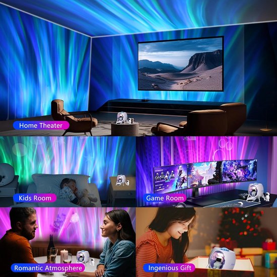 Astronauten Projector met Sterrenhemel en Muziekfunctie voor Kinderen - Timer en Afstandsbediening — afbeelding 2