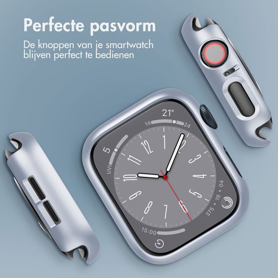 Screen protector - Geschikt voor Apple Watch 4 / 5 / 6 / SE - 40 mm - Full Cover Hard Case / Beschermend Hoesje - Zilver