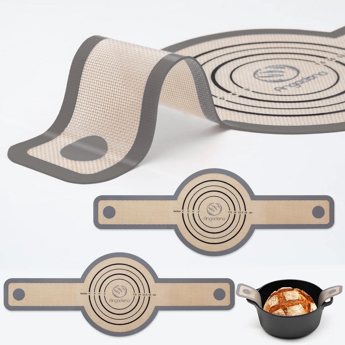 Hittebestendige Siliconen Bakmat voor Hollandse Oven en Broodbakken (2 stuks)