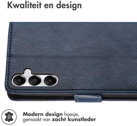 imoshion Étui adapté pour Samsung Galaxy A01 avec porte-cartes - Bookcase de Luxe imoshion - Bleu foncé
