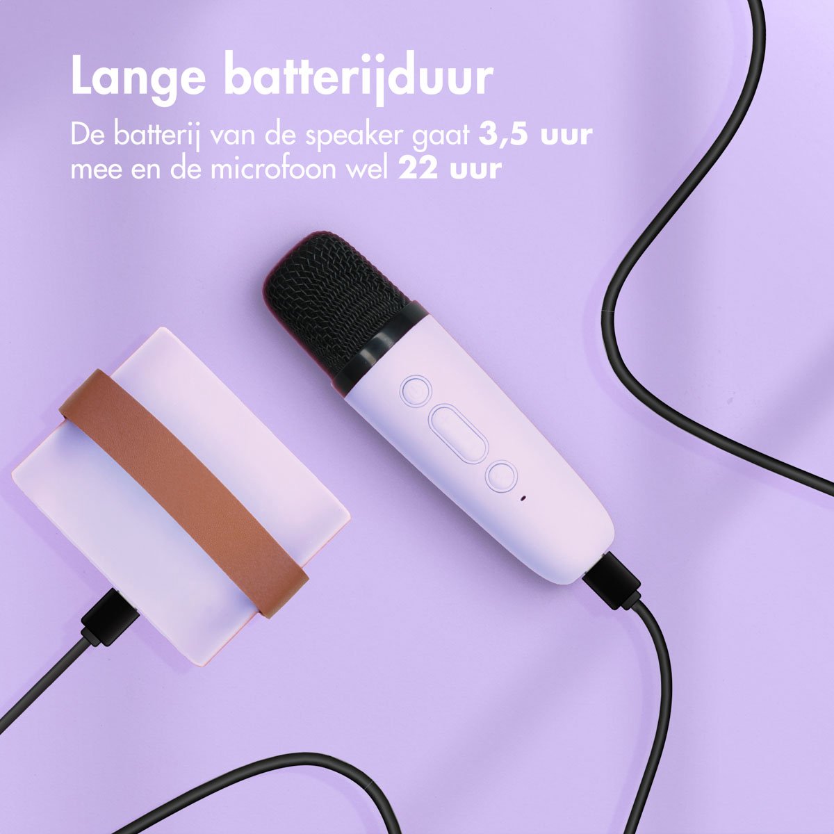 imoshion Karaoke Set - Met Bluetooth Speaker en Draadloze Microfoon - Karaokeset voor Volwassenen en Kinderen — afbeelding 10