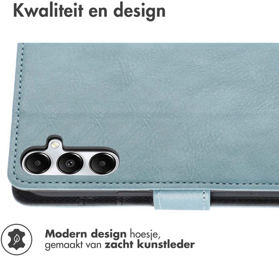 Étui imoshion adapté au Samsung Galaxy A56 avec porte-cartes - Bookcase de Luxe imoshion - Bleu clair