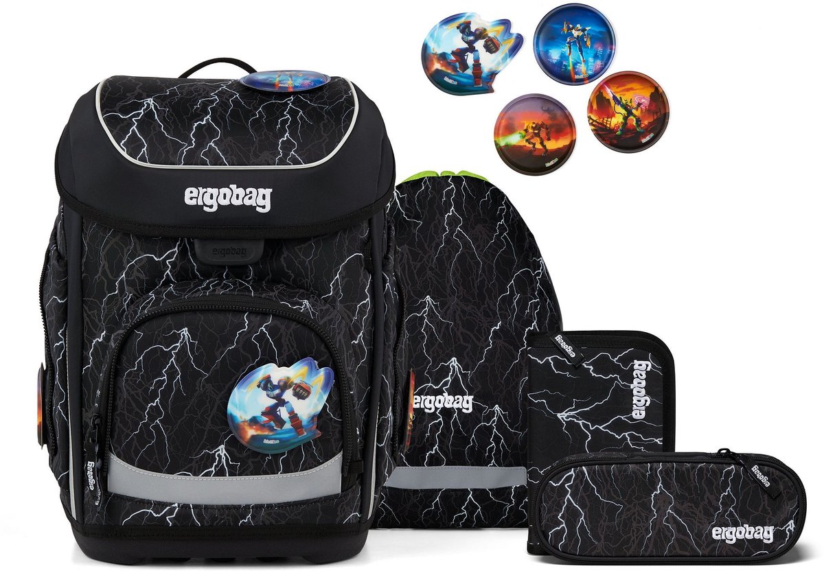 ergobag schooltas Cubo Set 5-delig Super ReflektBär zwart