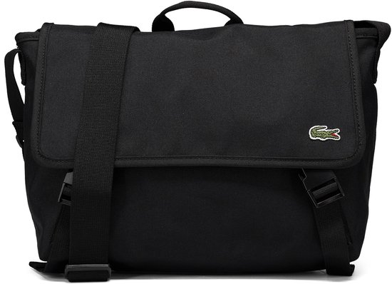 LACOSTE sac à épaule bandoulière sac pour tablette Messenger Bag Noir