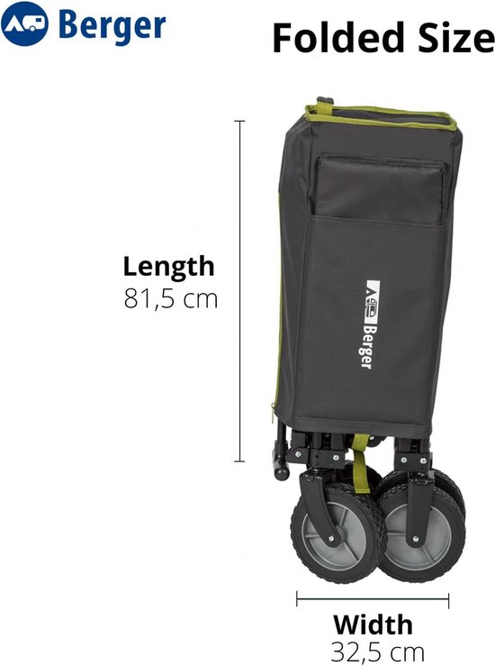 Opvouwbare Bolderkar 130 Liter - Transportkar tot 100 kg - Incl. Beschermhoes - Grijs van Merkloos — afbeelding 5