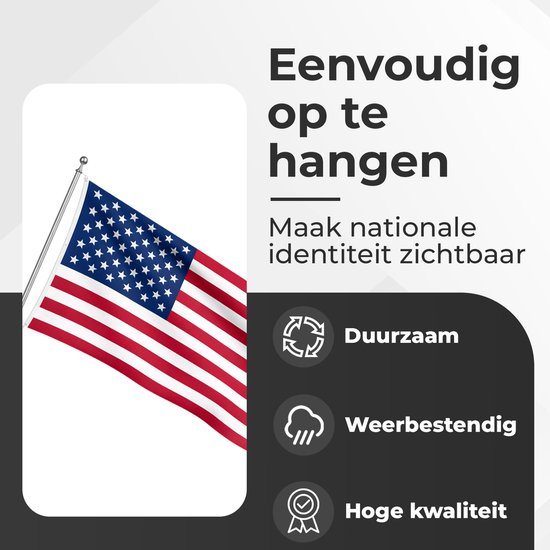 Het Vlaggenschip - Vlag Amerika - 90 x 150 centimeter - Verenigde Staten