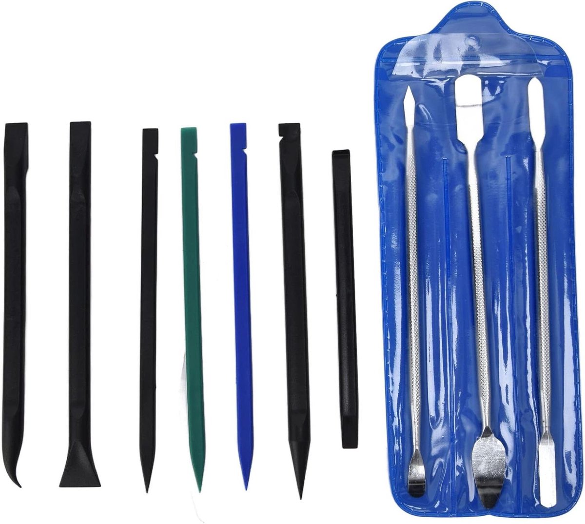 Nordivar - Electronica Removal Kit - Draagbare Reparatie Set - 10 Stuks - Laptop Mobiele Telefoon - Pry Tool - Geschikt voor Elektronica Reparaties - Zwart
