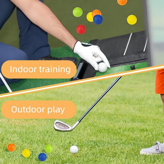 IMPERATORIS® Golf Oefenballen - Airflow Ballen - Geperforeerde Plastic Ballen - Voor Training in Tuin en Binnen - Lichtgewicht - Set van 16 - veelkleurig - 42,6 mm van IMPERATORIS — afbeelding 3