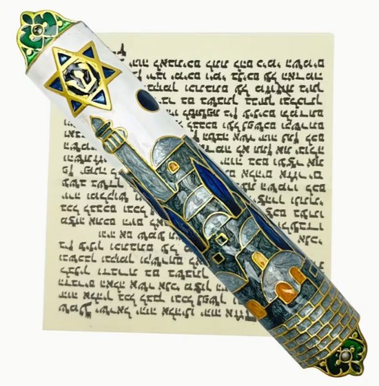 mezoeza-mezuzah deurhanger-mezuzah case-mezuzah hanger-mezuzah-mezoeza-joden-judaism-hebrew-ivriet-hebreeuws-tenach-joodse kandelaar-handmade-israel-torah