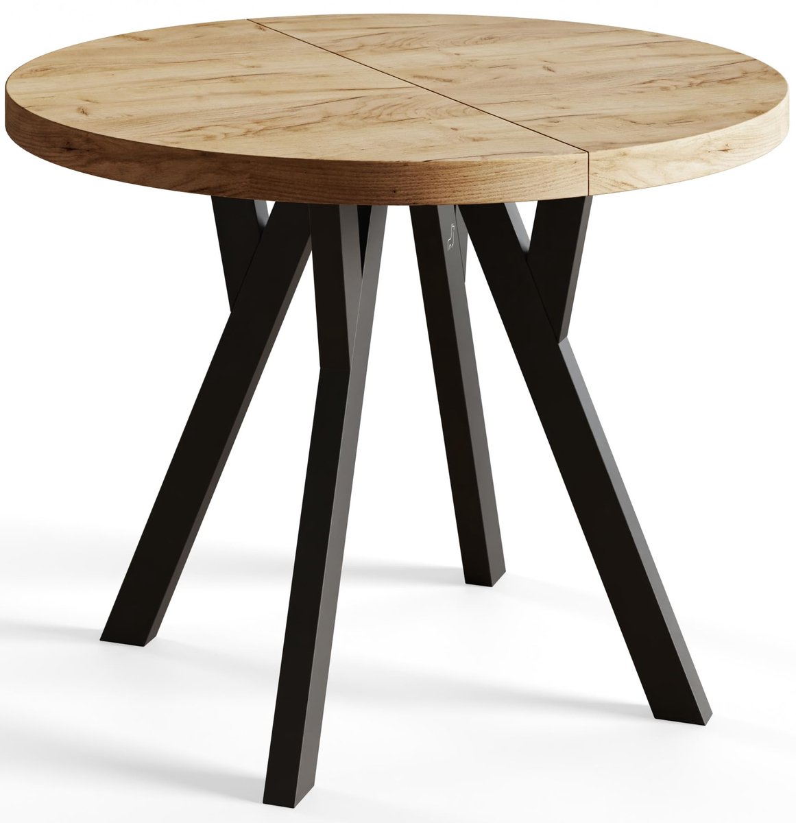 Ronde Tafel Uitschuifbare, Eettafel, Diameter 110 cm - 210 cm, Craft, Verzameling Ovo