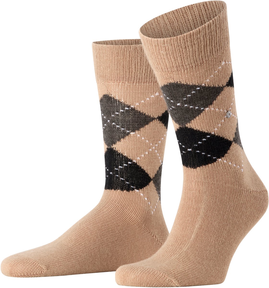 Burlington Preston gedessineerd materiaal sokken heren bruin - maat 40-46