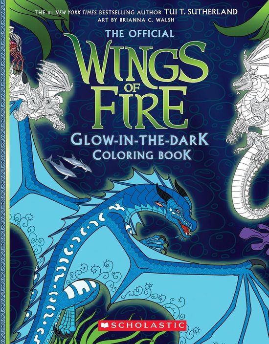 Wings of Fire- Wings of Fire Glow-in-the-Dark Coloring Book - cover