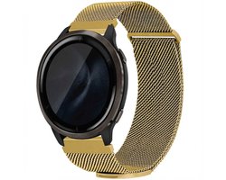 Bracelet magnétique iMoshion Milanese 22 mm - Convient pour Garmin Venu 2 - Garmin Fenix 7(s) / 6 (Pro) / 5 - Garmin Vivoactive 4 - Polar Grit X (Pro) - Polar Vantage M2 / V2 / M / V - Amazfit GTR 3 (Pro) / 2(e) - Taille M - Or