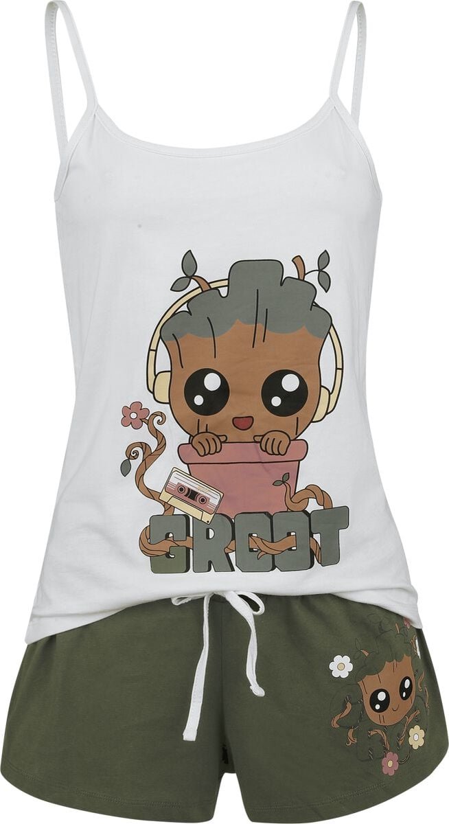 Guardians of the Galaxy Groot Pyjama wit-groen Katoen wit;groen