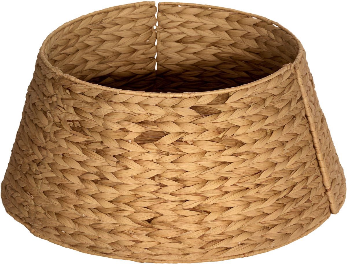 HOMCOM Kerstboomkraag Waterhyacint, Metaal Ø60 x 28H cm Natuurhout