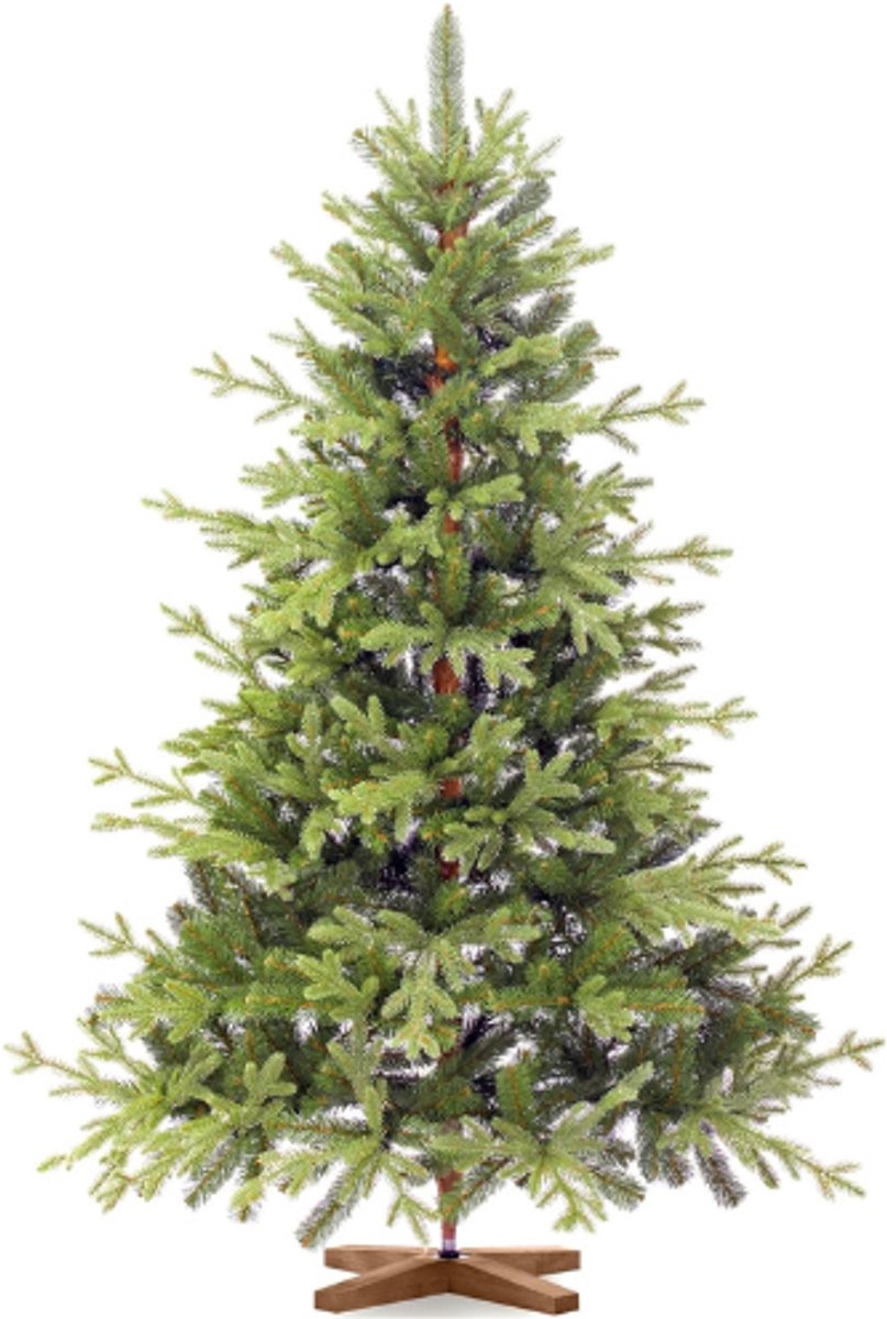 Kunstmatige Kerstboom - Beierse Den Naturel - Premium 150 Cm - Stevige Stand - Groene Stam - Realistische Takken