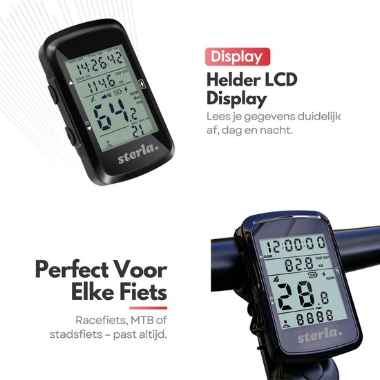 Draadloze GPS Fietscomputer - Waterdichte Kilometerteller met LCD Display - Snelheidsmeter & Afstandsmeting - Voor Racefiets & Stadsfiets van Merkloos — afbeelding 5