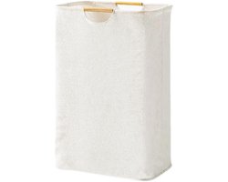 STILVORA Wasmanden - Stoffen Wasmand Wasmand Laundry Basket Opvouwbare Wasmand Met Hengsel Grote Wasmand Voor Badkamer / Slaapkamer, Oxford-Stof, Wit