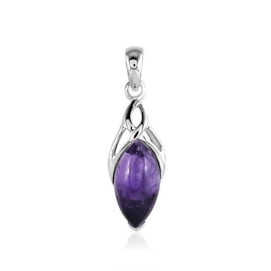 Zilveren hanger met marquise Amethist