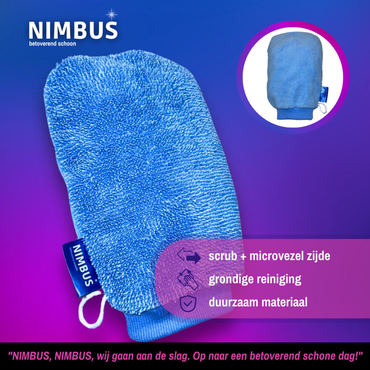 NIMBUS Magic Schoonmaakhandschoen - 2 x - Voordeelverpakking