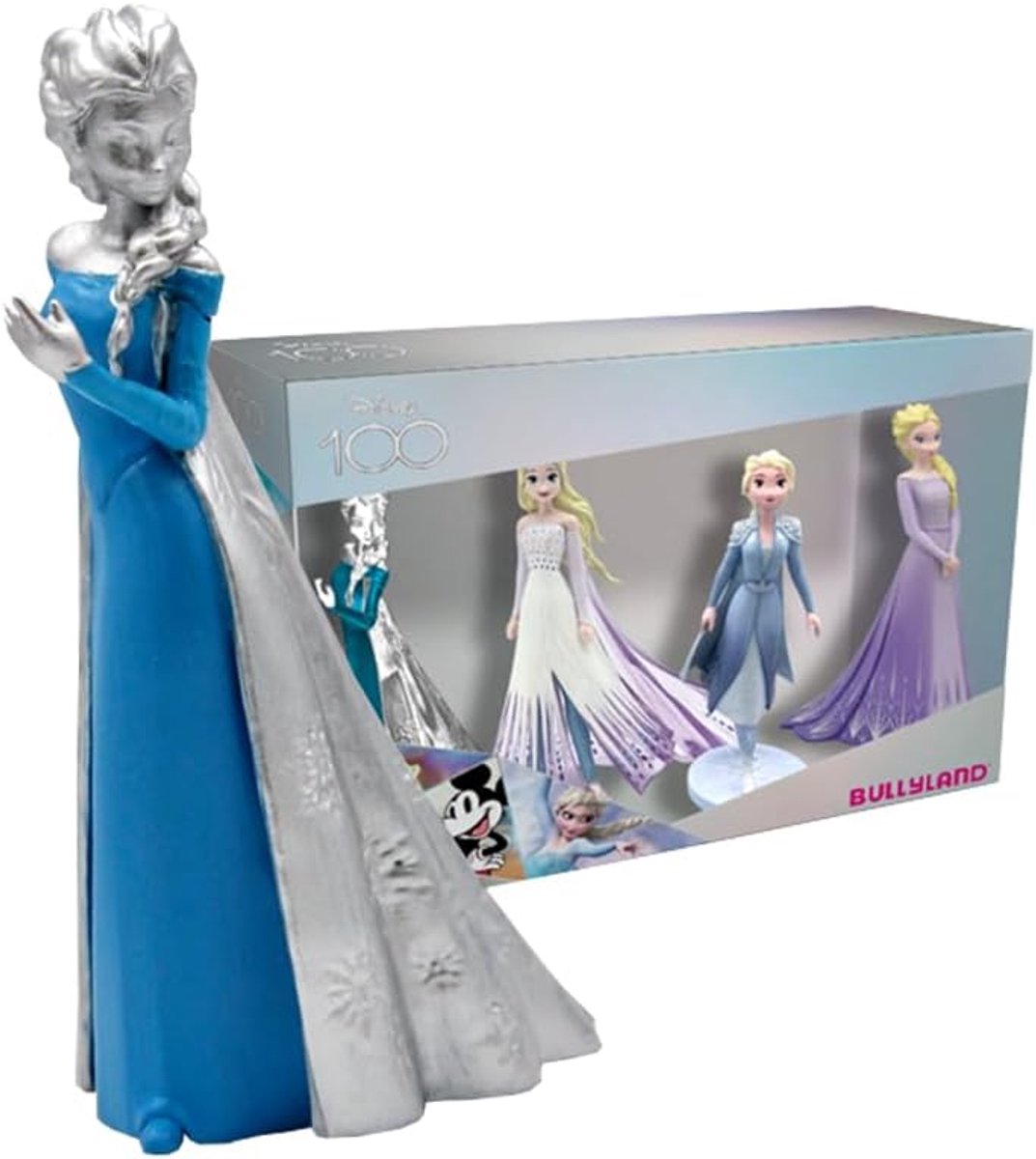 Bullyland 13415 – Speelset en verzamelfiguren Frozen met 4 verschillende Elsa-figuren – levensecht en detailrijk vormgegeven – ideaal als taartfiguur of cadeau voor kinderen vanaf 3 jaar