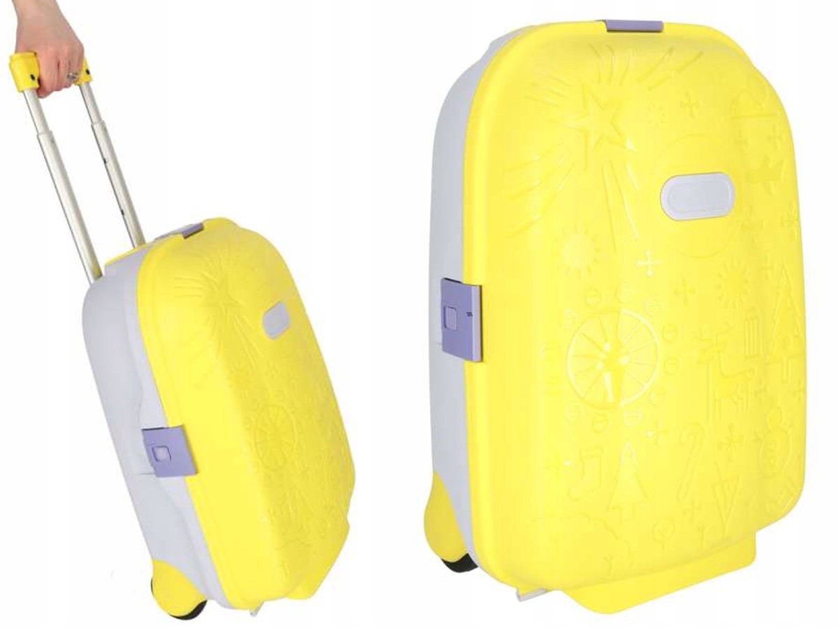 Gele Kinderkoffer op Wielen - Handbagage - Hardcase