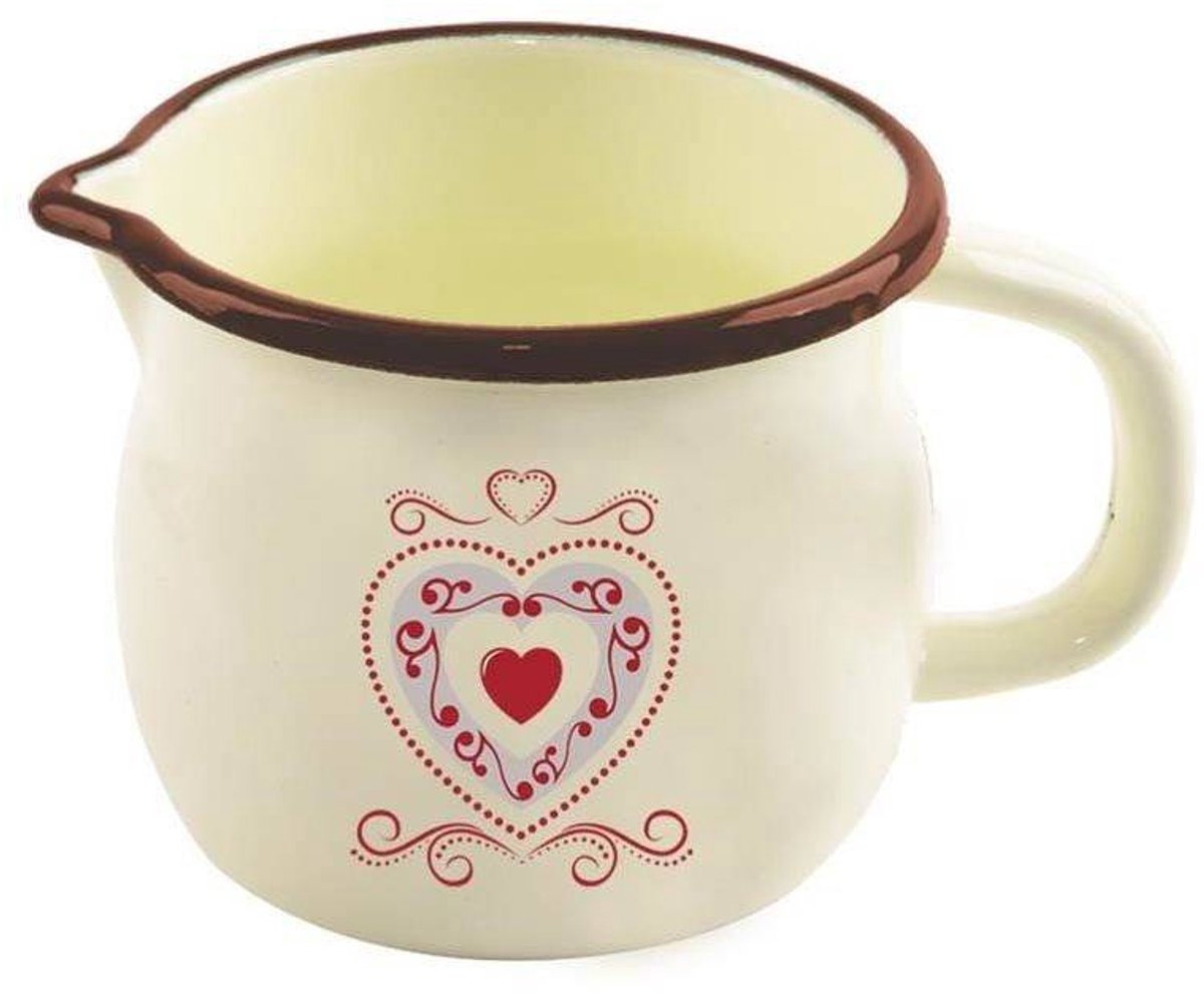 Orion Tonca Serie - Emaille Mok - 1,2L - Crèmekleur - Retrostijl