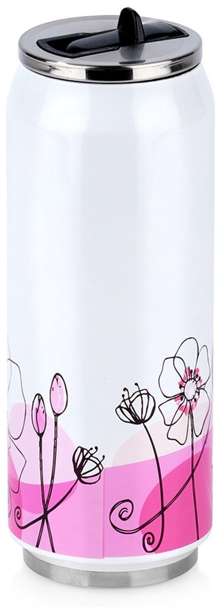 Orion - Thermosfles - 500 ml - Roestvrij Staal - Bloemenmotief