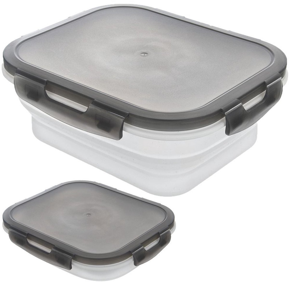Orion KEMP Serie - Opvouwbare Voedselcontainer - 1L - Siliconen - Grijs