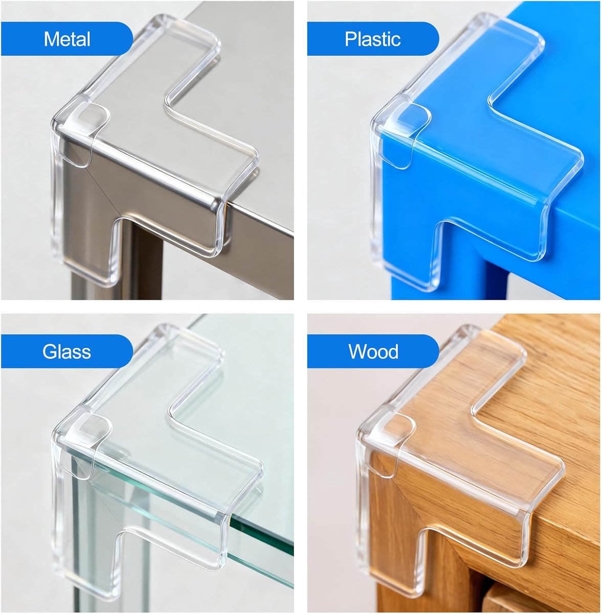 Hoekbeschermers Voor Baby – Transparante Beschermhoeken – Sterke Plakstrip – Voor Meubels en Tafels – Babyveilig Materiaal – 12 Stuks – Doorzichtig – foto 5