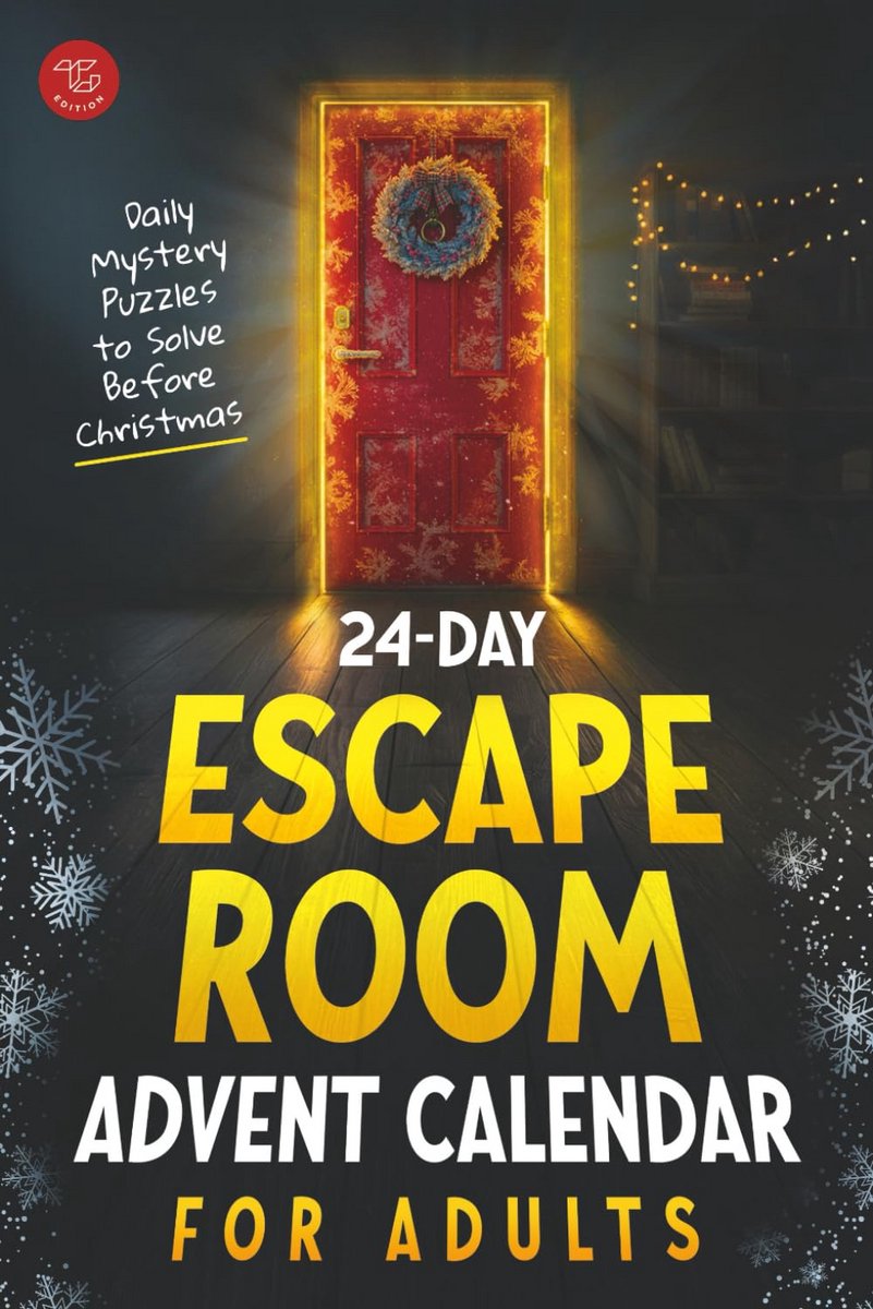 24-Daagse Escape Room Adventkalender voor Volwassenen - Dagelijkse Mystery Puzzels en Puzzels om op te lossen voor Kerstmis