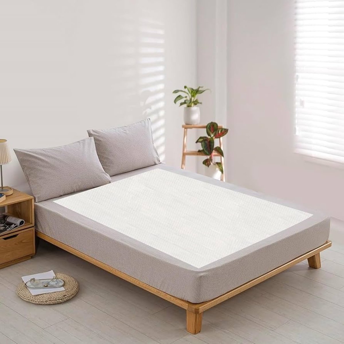 Aarding Mat Earthing UK, aardingslaken met 10% zilvervezel en 90% biologisch katoen, natuurlijke wellness en gezonde aarde energiemat (153 × 203 cm