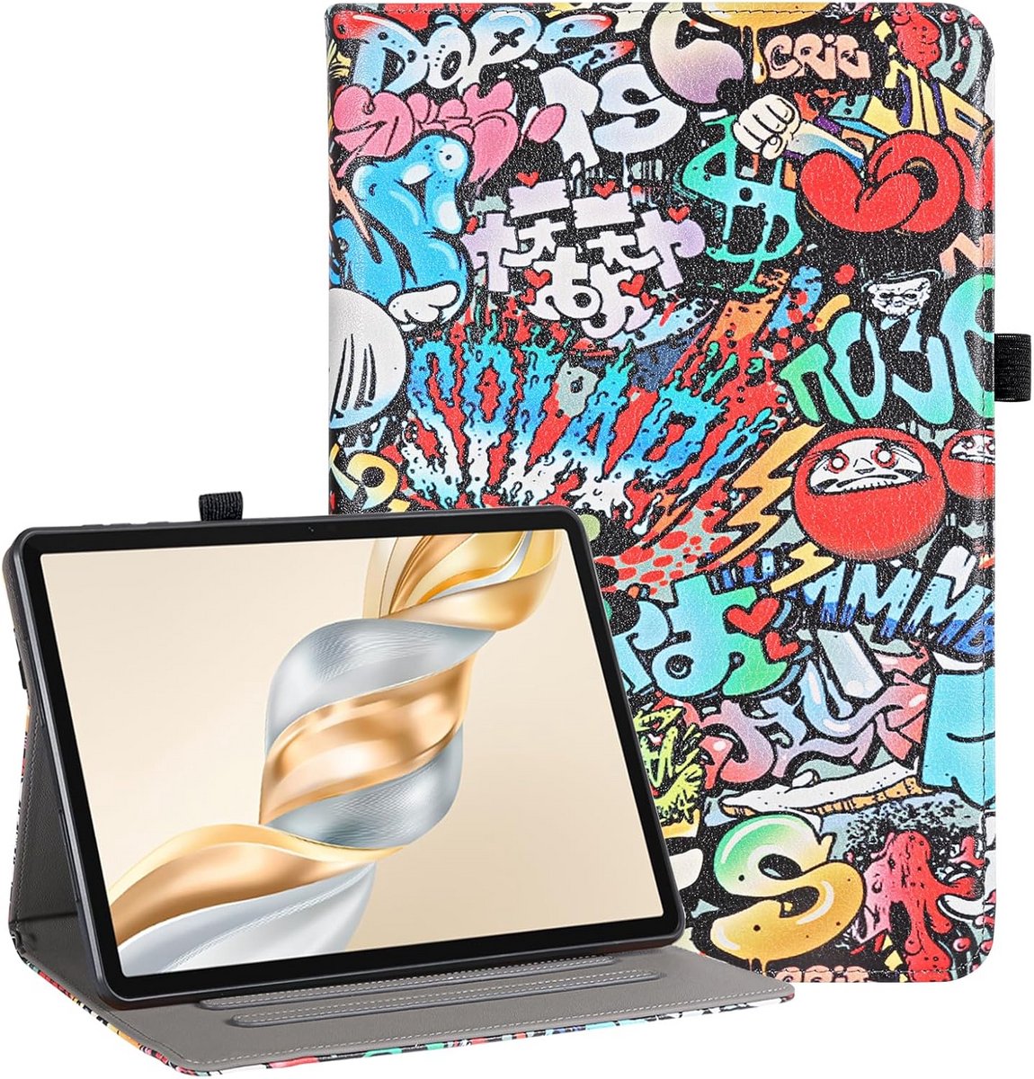Hoes voor 11,5 inch Tablet met Polsband en Multi-Hoekhouder