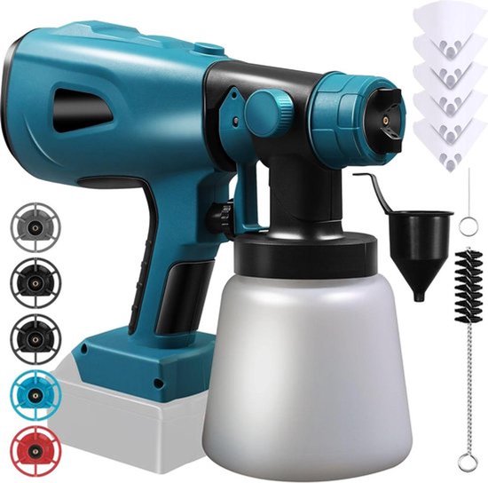 Accu verfspuitsysteem - Elektrisch verfspuitpistool voor Makita 18 V