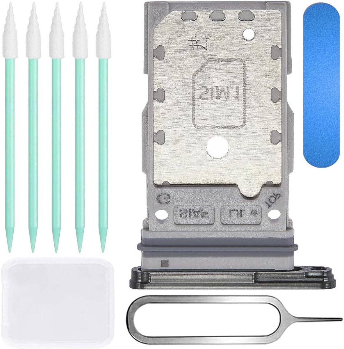 Ronte - Dual SIM Kaarthouder Vervanging voor Galaxy S23 met Reparatietools (Zwart)