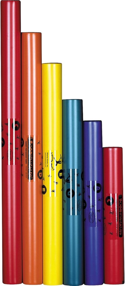 Pentatonische Slagwerk Set van 6 Kleurrijke Stemvorkbuizen voor Muziekonderwijs