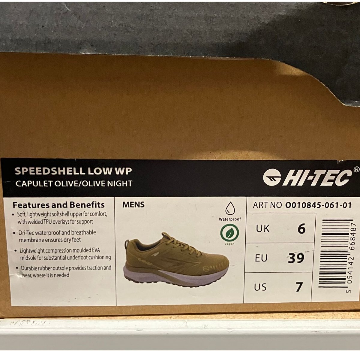 Hi-Tec Speedshell Waterbestendig Wandelschoenen voor Mannen Groen