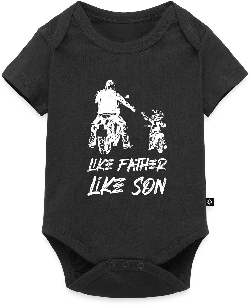 Vader Zoon Motorcross | Als Vader Als Zoon Baby Rompertje Met Korte Mouwen