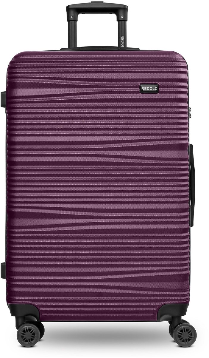 Redolz Essentials 16 LARGE 4 wielen Trolley 77 cm - Harde bagage - TSA slot - burgundy