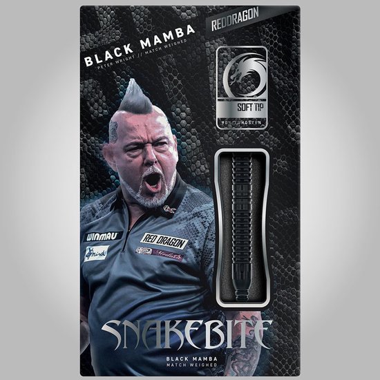 Red Dragon Peter Wright Black Mamba 90% - Soft Tip Dartpijlen van Red Dragon — afbeelding 4