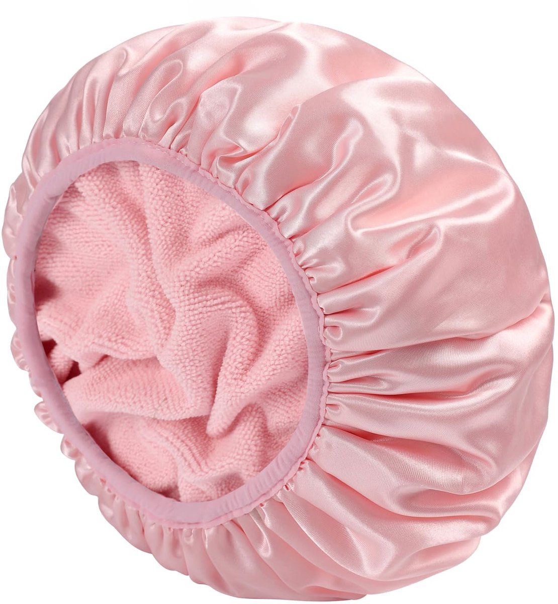 Douchemuts voor lang haar - herbruikbaar - extra dik 3-in-1 - roze