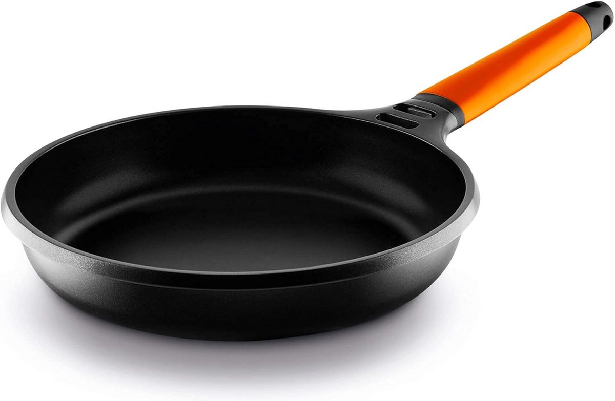 Inductie Koekenpan 24 cm Gietijzer Anti Aanbak Afneembaar Handvat