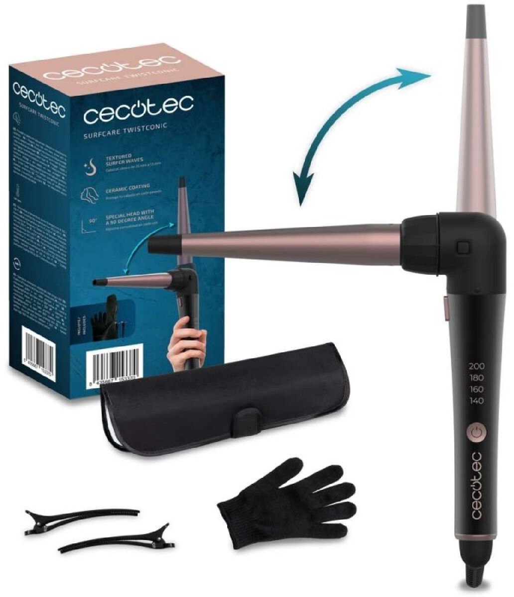 Cecotec SurfCare TwistConic Krultang Warm Zwart - Cecotec - €38,40