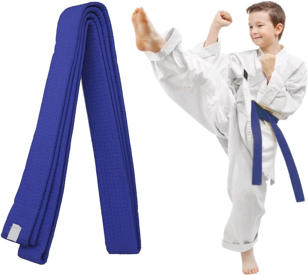 Professionele Martial Arts Riem Blauw 220cm voor Judo, Taekwondo en Karate