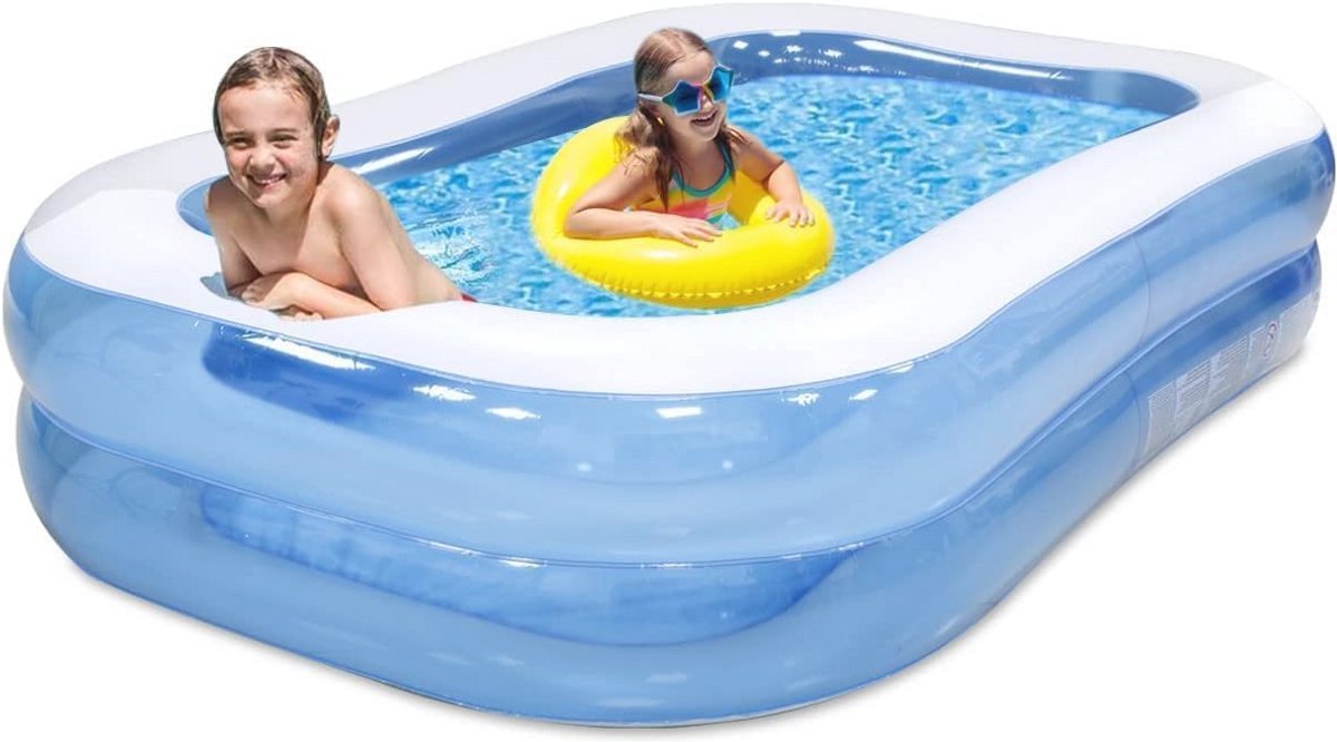 Ruim Opblaasbaar Familiezwembad voor Kinderen en Volwassenen - Geschikt voor Binnen en Buiten - 78" x 59" x 19.7"