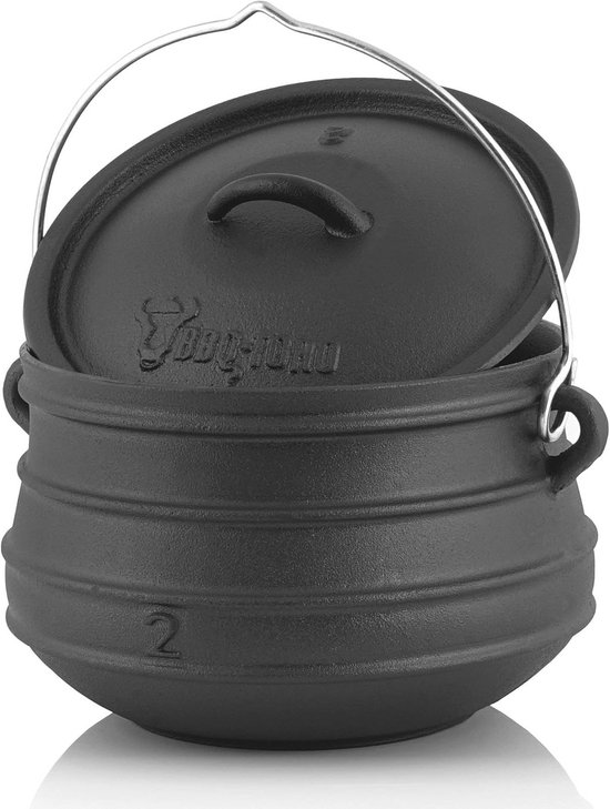 Gietijzeren Potjie #3 | 8 Liter | Zuid-Afrikaanse Kookpot voor BBQ en Kampvuur — afbeelding 2