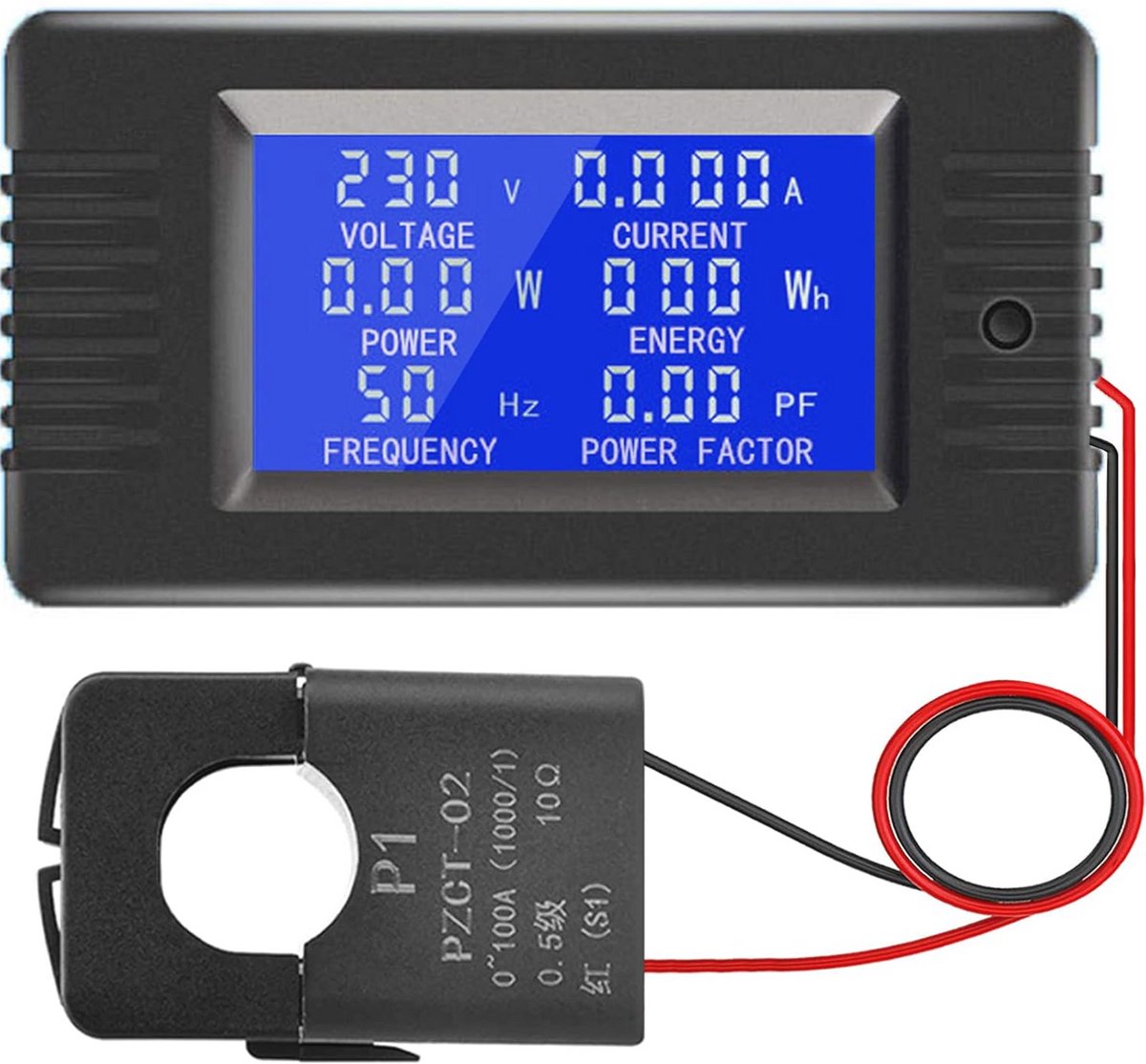Digitale Voltmeter Ampèremeter 6 in 1 - LCD Power Monitor voor Stroom, Spanning en Amperage