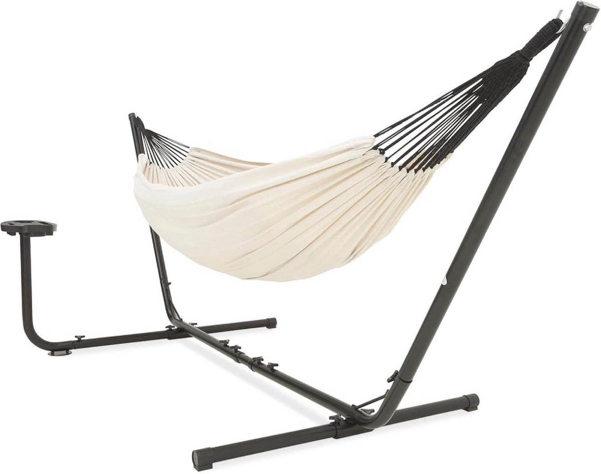 Hangmat met Frame voor 2 Personen - 205kg Capaciteit, Inclusief Drink- en Boekhouder